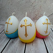 Свічки великодні яйця декоративні з хрестом 6*4 см, фото 5
