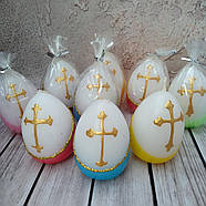 Свічки великодні яйця декоративні з хрестом 6*4 см, фото 3