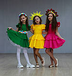 Жовте нарядне плаття на дівчинку костюм Сонечко, Курчатко, Качечка, Кульбабка, фото 7