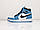 Nike Air Jordan 1 Blue White Кросівки Nike Air Jordan 1 High University Blue Black блакитні, фото 2