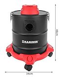 Промисловий пилосос Kaminer ODK013 20 л 1600 Вт Пилосос для попелу, фото 7