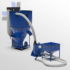 Бункер АВ-1 + Пневмодробарка Kraft-11 + Кормозмішувач КС-1000