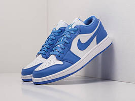 Блакитні низькі кросівки Nike Air Jordan 1 Retro Low Blue White (Біло-сині кросівки Найк Аїр Джордан) 37
