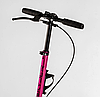 Самокат двоколісний Skyper рожевий ручне гальмо колеса PU 200мм передній амортизатор підсклянник, фото 4