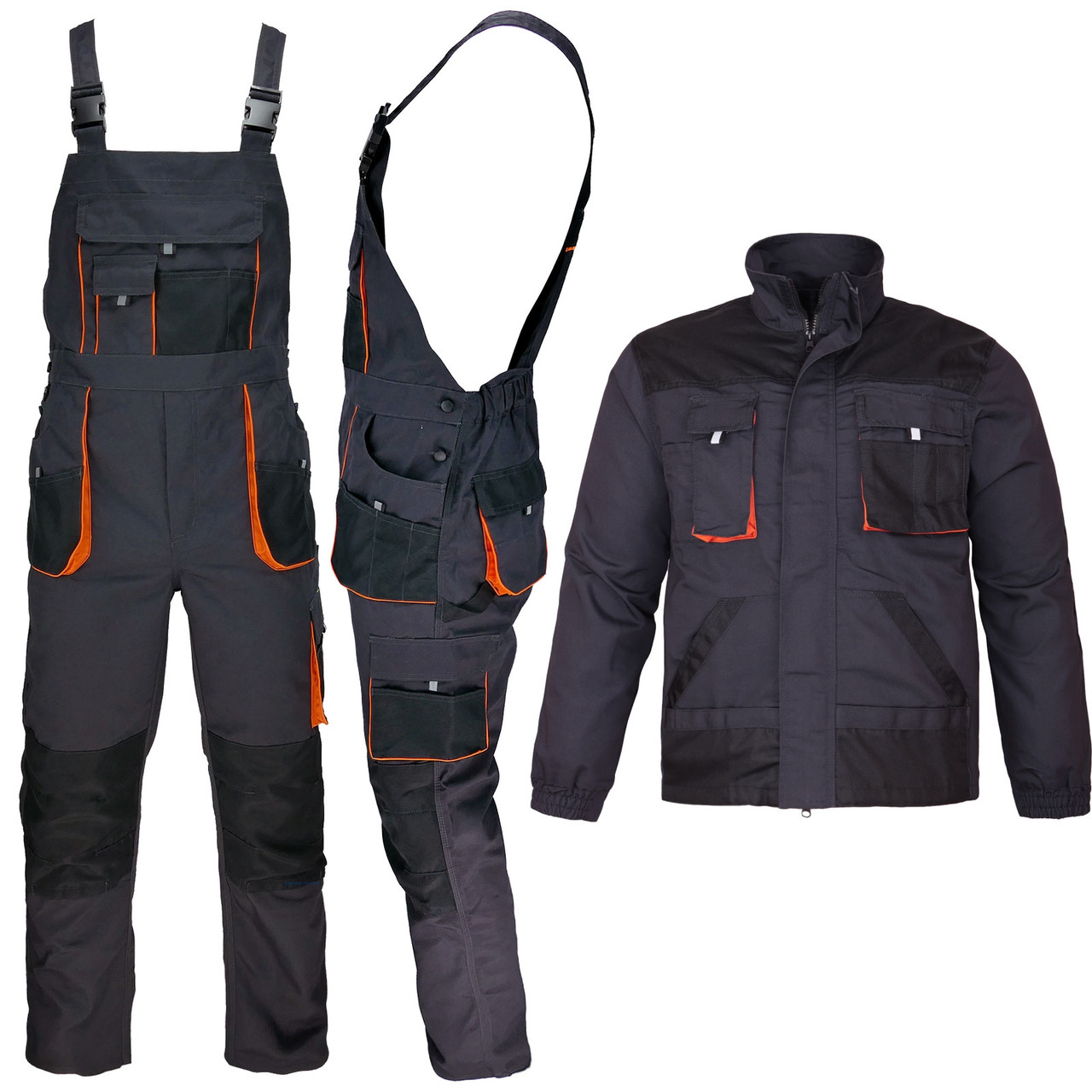 Комплект захисний робочий, спецодяг: куртка напівкомбінезон і штани, робоча уніформа, робота, Спецодяг Костюм робочий, фото 1