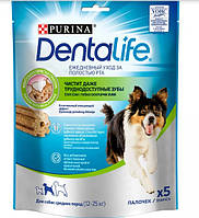 Лакомство Purina DentaLife Medium для поддержания здоровья полости рта взрослых собак средних пород 6x115 г