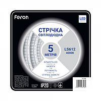 Світлодіодна стрічка Feron SANAN LS612 120SMD/м 12V IP20 4000К