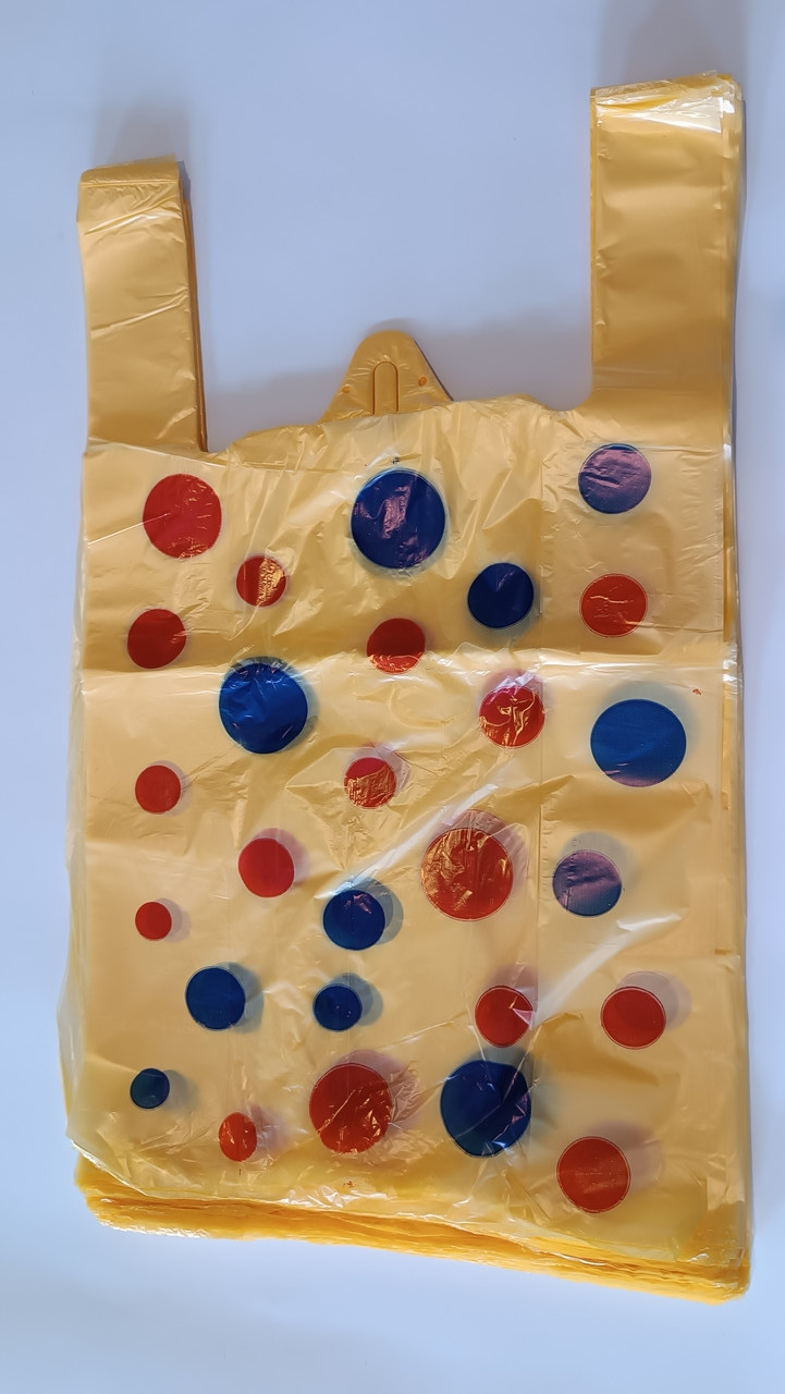 Пакети поліетиленові майка з ручками одноразовий фасувальний для круп та інших товарів "Кульки" 27*45 см 250 шт