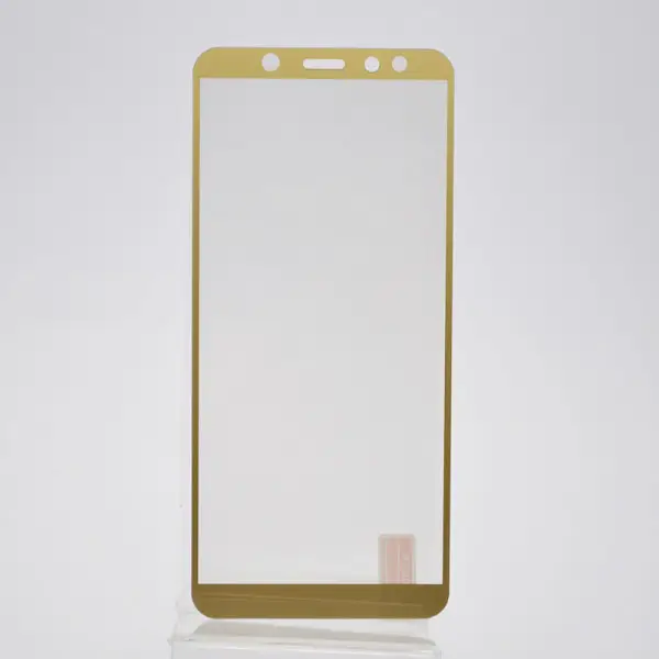 Защитное стекло  Silk Screen for Samsung A600 Galaxy A6 (2018) (0.33mm) Gold тех. пакет, фото 2