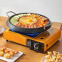 Плита туристична газова 2300Вт, BDZ-153-KS01, Жовта / Настільна портативна плита в кейсі