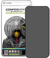 Захисна плівка для iPhone 13/13 Pro/14 з чорною рамкою протиударна антишпіон 2.5D 7H Privacy Confidential