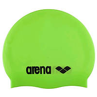 Шапочка для плавания Arena Classic Silicone зеленая 91662-065