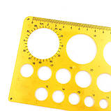 Шаблон креслярський (трафарет) Кола 20 см, фото 2