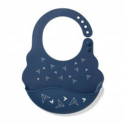 М'який силіконовий нагрудник з регульованою застібкою Літачки BabyOno