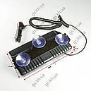 Стробоскоп світлодіодний на присосках червоно-синій на лобове скло, фото 5