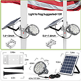 Ліхтар на сонячній батареї для флагштоку, газону, фото 4
