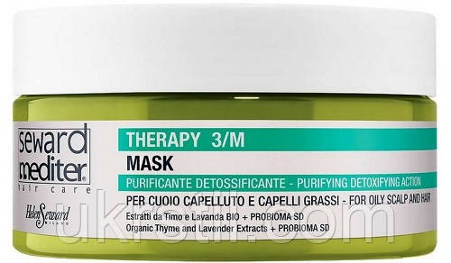 Очищаюча маска-детокс для жирного волосся і шкіри голови Therapy Mask 3/M Seward Mediter