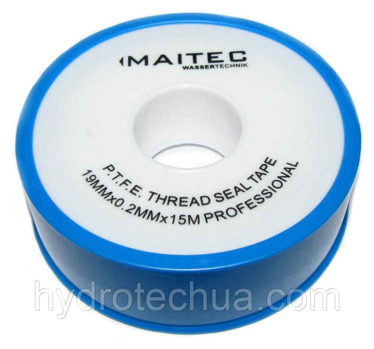 Тефлонова стрічка MAITEC (ФУМ стрічка) 19мм холодна вода