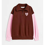 Утеплена толстовка світшот на флісі H&M на дівчинку - підлітка р.158-164, 12-14 років, Oversize, фото 2