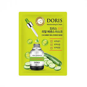 Тканинна маска для обличчя Doris Cucumber Real Essence Mask з огірком 25 мл