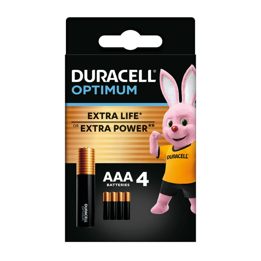 Батарейки AAA/LR03 Duracell Optimum Alkaline (4 шт.)