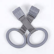 Манеж дитячий EL CAMINO ME 1096 ACTIVE Pink Gray 2колеса, вхід-змійка, кишеня, 2 кільця, фото 4