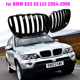 Решітка ноздрі BMW (БМВ) X5 series E53 LCI (2004 - 2006) Глянець