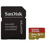 Карта пам'яті SanDisk 64 GB microSDXC UHS-I U3 Extreme, фото 2