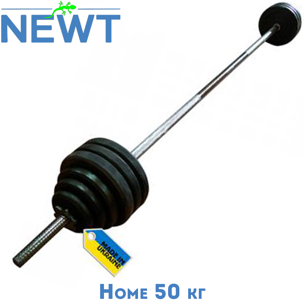 Штанга розбірна металева штанга для жиму та тренувань набірна Newt Home 50 кг гриф 180 см діаметр 25 мм