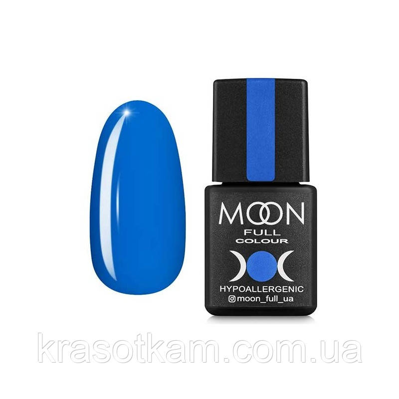 Гель-лак Moon Full No182 лазурний, 8 мл.