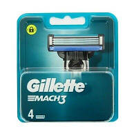 Gillette Mach3 4 шт. в упаковке сменные кассеты для бритья, новый тип, оригинал