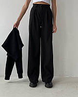 Женские брюки Палаццо (графит, чёрный, бежевый), свободного кроя
