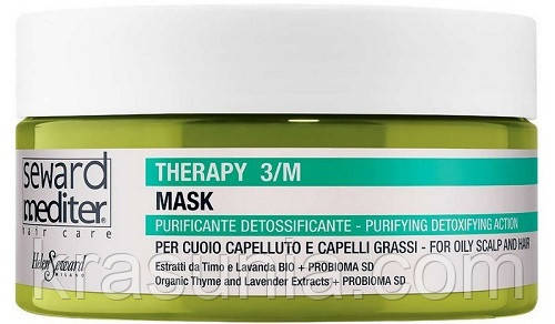 Очищаюча маска-детокс для жирного волосся та шкіри голови Therapy Mask 3/M Seward Mediter
