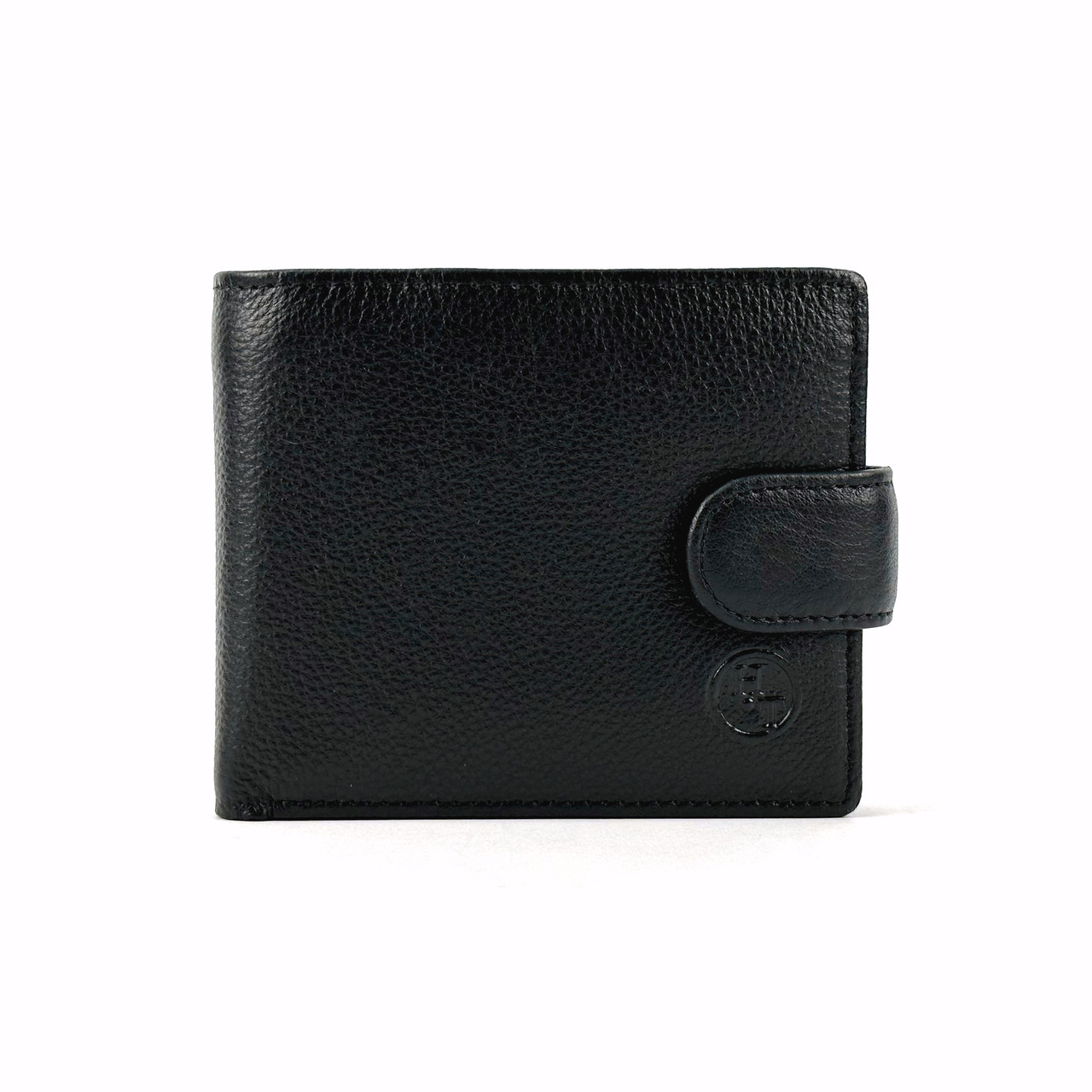 Шкіряний чоловічий гаманець H.T Leather 208-0611 чорний