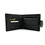 Шкіряний чоловічий гаманець H.T Leather 208-0611 чорний, фото 5