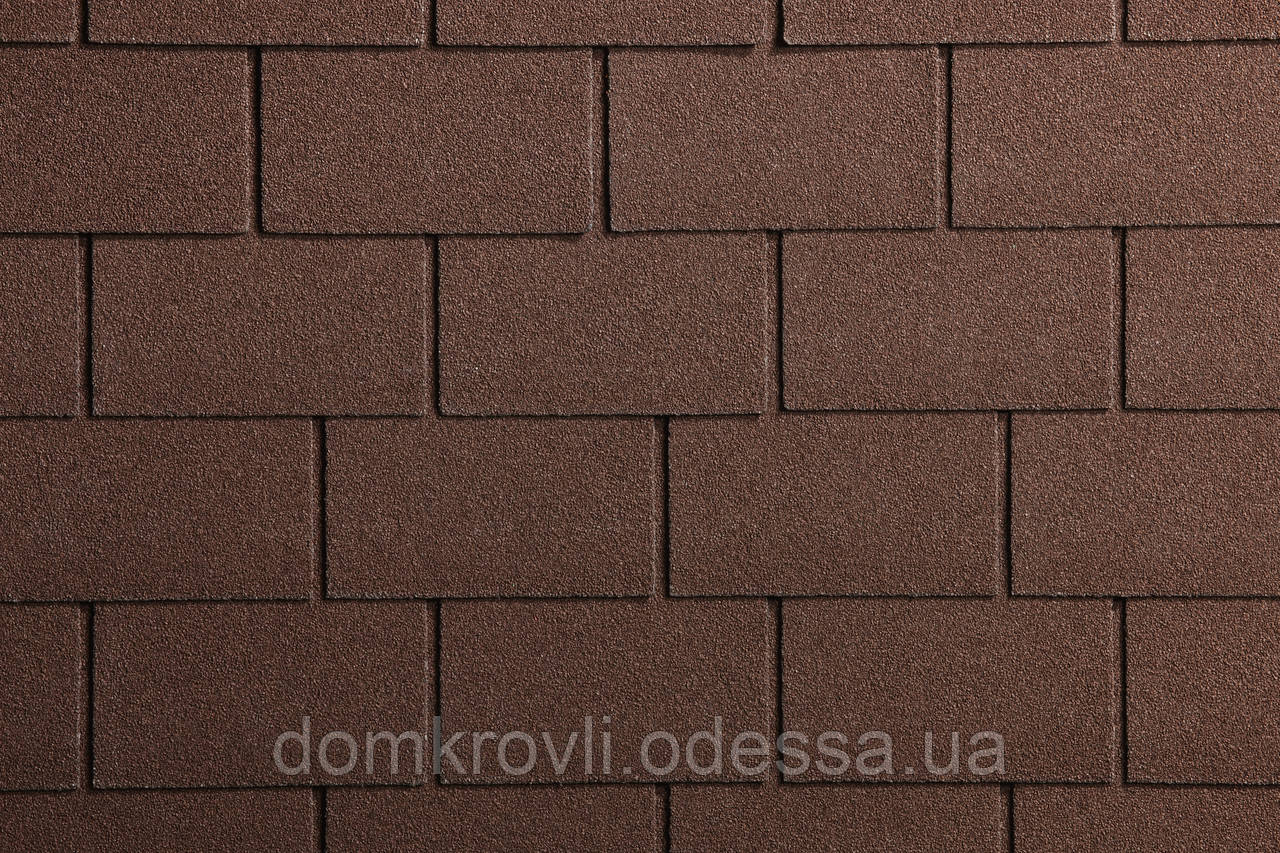 Бітумна черепиця Icopal Прямокутник SBS Польща коричневий, фото 1