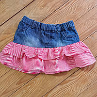 Спідниця для дівчинки, зріст 80, колір синій-червоний