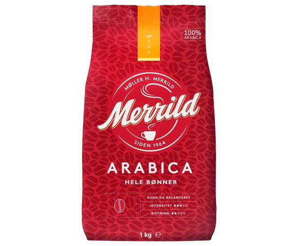 Кава Lavazza Merrild 100% Arabica в зернах 1 кг