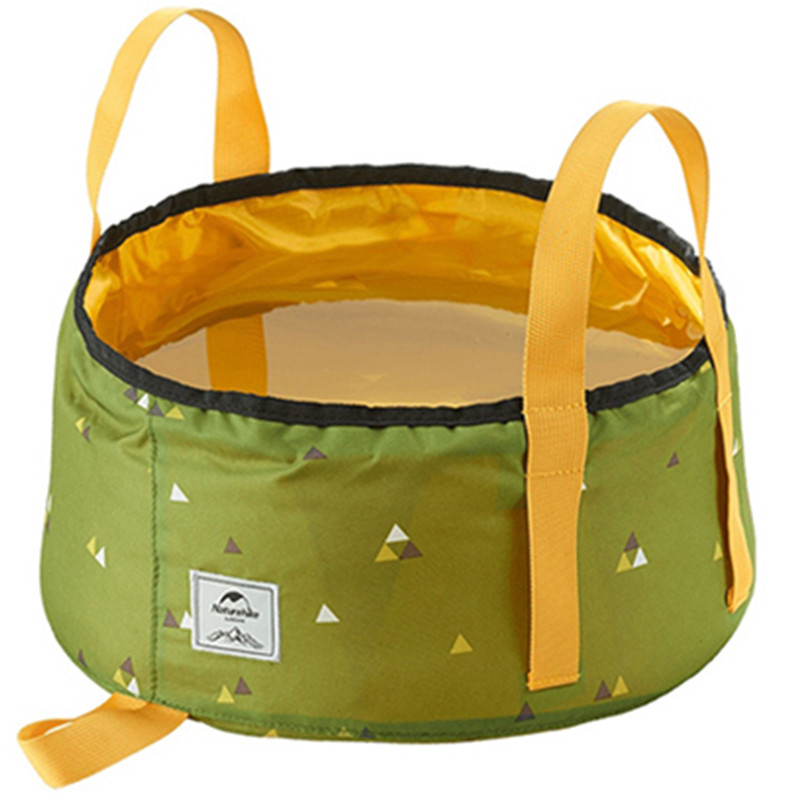 Відро складне туристичне Naturehike New Folding Washbasin S 10л NH18L010-P1 Green, фото 1