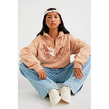 Утеплена толстовка світшот (на флісі) H&M на дівчинку - підлітка р.146-152, 10-12 років, Oversize, фото 3