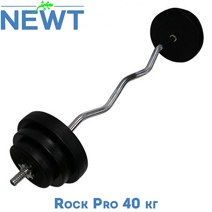 Штанга W-подібна композитна набірна в пластиковій оболонці Newt Rock Pro 40 кг гриф 120 см Ø25 мм, фото 1