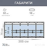 Каркасний басейн Intex 305x76 см Prism Frame Pool 26700 Сірий, круглий, 4485 л, фото 7