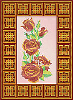 Картина із бісером ас-019 "Троянда червона"