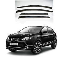 Дефлекторы окон ветровики Nissan Qashqai II 2014-2017 (скотч) ANV