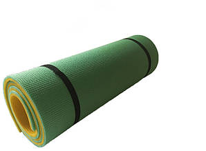 Килимок туристичний (каремат) – Турист 1800*600* 10 мм жовто-зелений