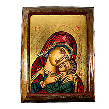 Дерев'яна писана Корсунська ікона Божої Матері 23,5 Х 28,5 см