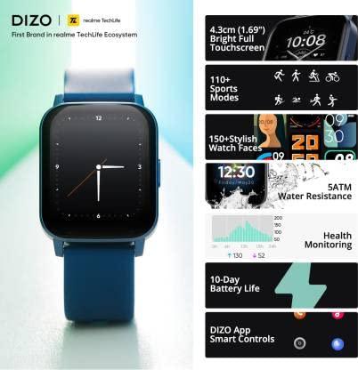 Смарт-часы DIZO Watch Sports (от Realme TechLife) (синий Ремешок