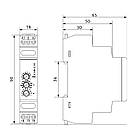 Багатофункціональне реле часу FRT14 12 (0,1с-10діб) на включ./відкл. 12-240 V, фото 2