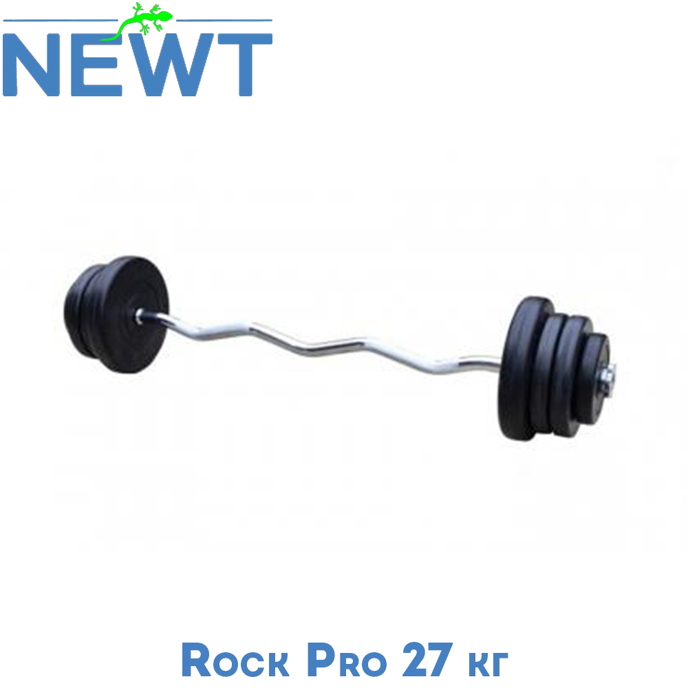 Штанга W-подібна композитна набірна в пластиковій оболонці Newt Rock Pro 27 кг гриф 120 см Ø 25 мм