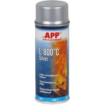 Термостійка аерозольна фарба APP L 800°C Срібна 400 мл